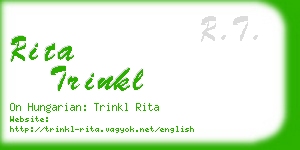 rita trinkl business card